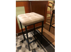 Барный стул Лофт кожзам темно-серый / черный матовый фото покупателя 54