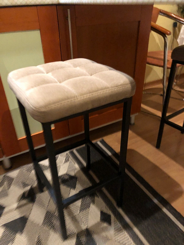 Барный стул Лофт ткань канди грей / черный матовый фото покупателя 55