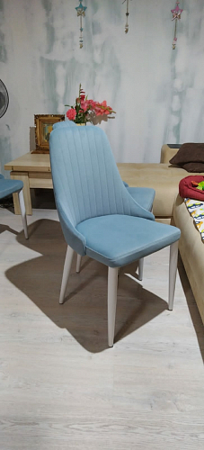 Стул на металлокаркасе Kora dark gray / black фото покупателя 93