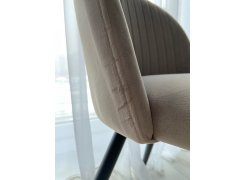 Стул на металлокаркасе Gabi 1 бежевый / черный с серебряными наконечниками фото покупателя 663