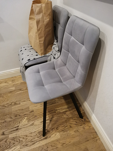 Стул на металлокаркасе Чилли синяя ткань / белый фото покупателя 1369