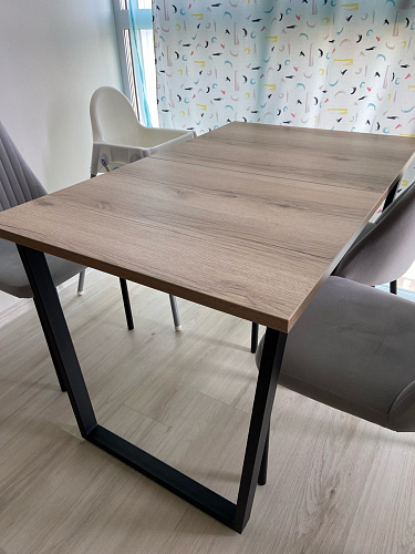 Деревянный стол Лота Лофт 120х75 белый матовый / дуб крафт золотой фото покупателя 286