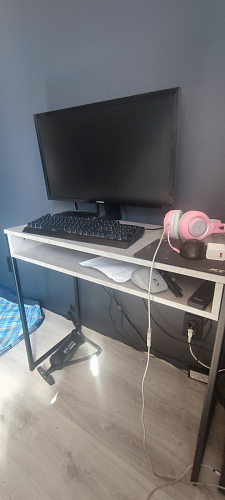 Письменный стол Лео Лофт черный матовый / дуб делано темный фото покупателя 34