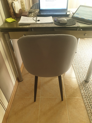 Стул на металлокаркасе Gabi 1 темно-серый / черный фото покупателя 272