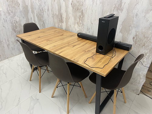 Деревянный стол Лота Лофт 120х75 белый матовый / дуб крафт золотой фото покупателя 133