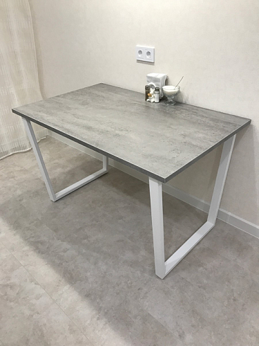 Стол Лота Лофт 140 25 мм черный матовый / бетон фото покупателя 37