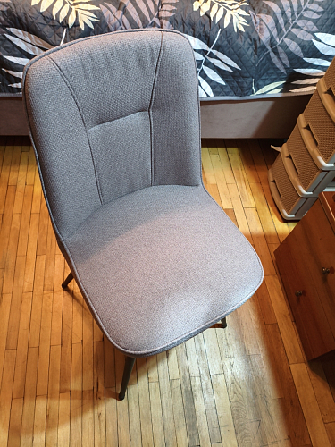 Стул на металлокаркасе Texas 1 поворотный светло-серый / черный фото покупателя 1