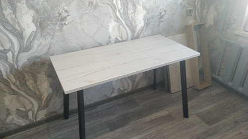 Деревянный стол Барон О 200 х 90 белая пленка шагрень / белый фото покупателя 27