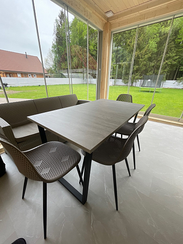 Стол Лота Лофт 120 32 мм бетон / черный матовый фото покупателя 430