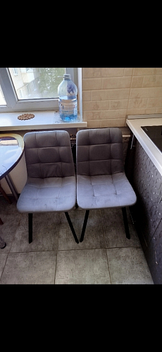 Стул на металлокаркасе Чилли синяя ткань / белый фото покупателя 505