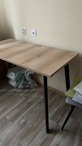 Стол Тринити Лофт 140 25 мм дуб делано темный / белый фото покупателя 15