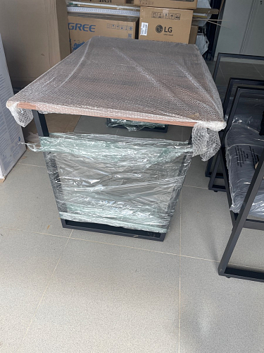 Деревянный стол Лота Лофт 120х75 белый матовый / дуб крафт золотой фото покупателя 43