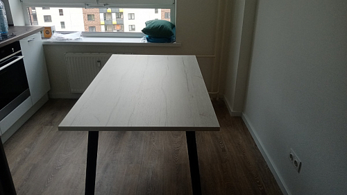 Стол Тринити Лофт 120 32 мм дуб галифакс табако / черный матовый фото покупателя 384