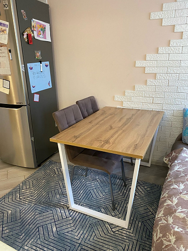 Деревянный стол Лота Лофт 140х80 дуб крафт табачный / черный матовый фото покупателя 364