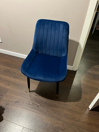 Стул на металлокаркасе Seda 01 blue / gold / black фото покупателя 61