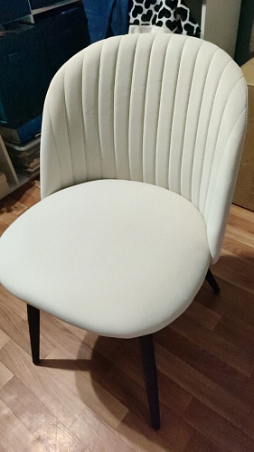 Стул на металлокаркасе Gabi 1 light blue / black / gold фото покупателя 472