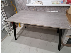 Стол Тринити Лофт 120 32 мм бетон / черный матовый фото покупателя 636