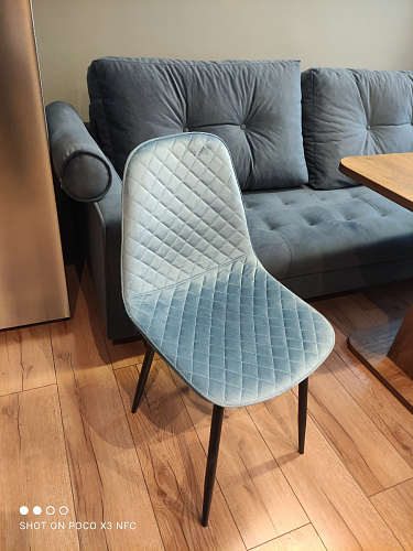 Стул на металлокаркасе Capri голубой фото покупателя 113