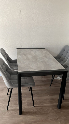 Стол Центавр бетон / графит фото покупателя 14