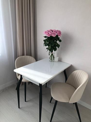 Стул на металлокаркасе Gabi 1 light blue / black / gold фото покупателя 868