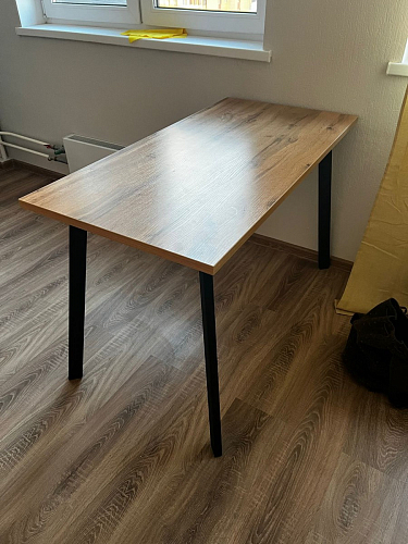 Стол Тринити Лофт 120 32 мм бетон / черный матовый фото покупателя 678