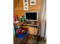 Письменный стол Леон Лофт дуб делано темный / черный матовый фото покупателя 164