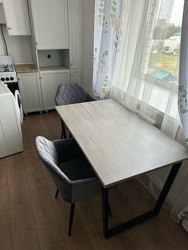 Деревянный стол Лота Лофт 140х80 черный матовый / бетон светлый фото покупателя 126