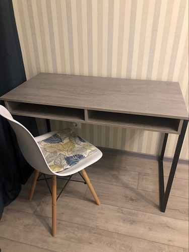 Письменный стол Леон Лофт бетон / черный матовый фото покупателя 121