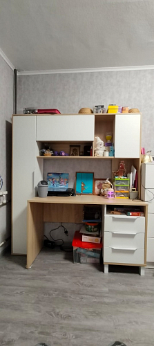 Компьютерный стол Комфорт 12.95 N дуб сонома / сатин фото покупателя 25