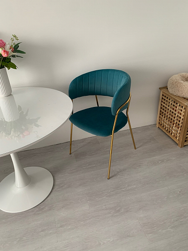 Стул на металлокаркасе Kamelia темно-серый / золотой фото покупателя 31