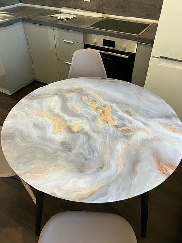 Стеклянный стол Анселм белый фото покупателя 21