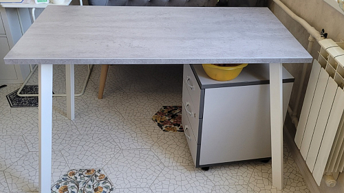 Стол Тринити Лофт 120 32 мм дуб галифакс табако / черный матовый фото покупателя 789