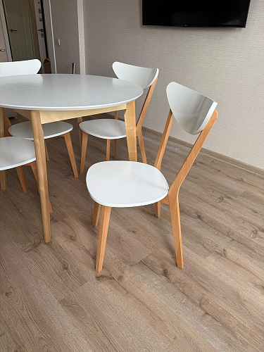 Стул Maxi/Макси белый / натуральный фото покупателя 14