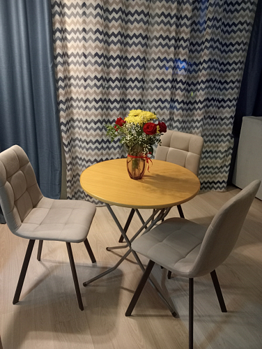 Стул на металлокаркасе Чилли светло-серый / белый каркас фото покупателя 302