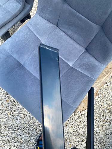 Стул на металлокаркасе Чилли К темно-серый (velutto 32) / черный фото покупателя 561