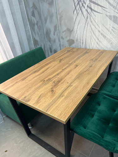 Деревянный стол Лота Лофт 120х75 белый матовый / дуб крафт золотой фото покупателя 835