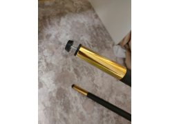 Стул на металлокаркасе Gabi 1 бежевый / черный с серебряными наконечниками фото покупателя 303