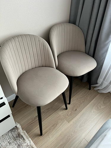 Стул на металлокаркасе Gabi latte / gold / black фото покупателя 34