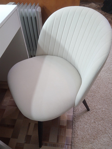 Стул на металлокаркасе Gabi dark beige / black / silver фото покупателя 145