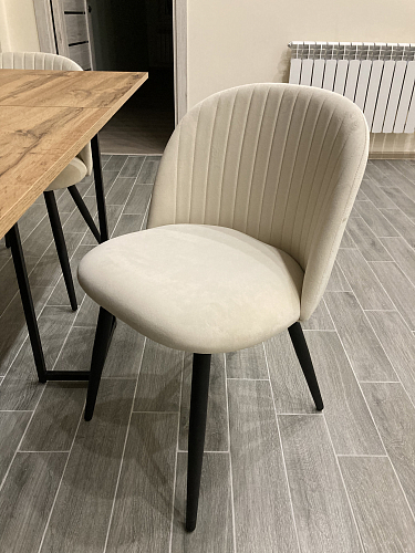 Стул на металлокаркасе Gabi 1 light blue / black / gold фото покупателя 895