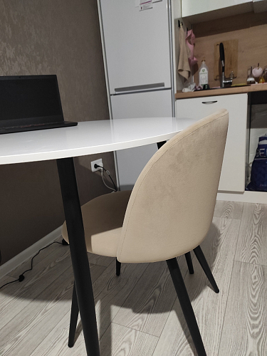 Стул на металлокаркасе Gabi latte / gold / black фото покупателя 430