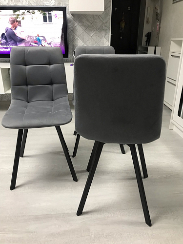 Стул на металлокаркасе Чилли светло-серый / черный фото покупателя 209