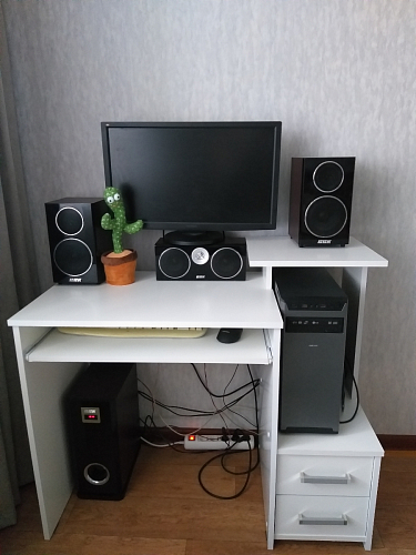 Компьютерный стол Джаз-24 правый дуб сонома фото покупателя 69