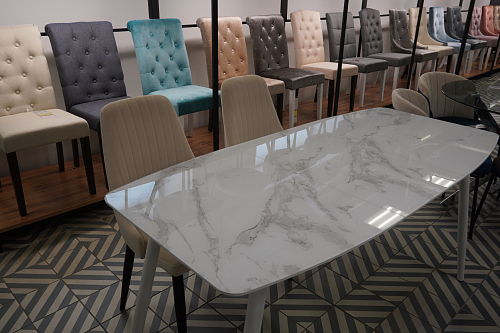 Стул на металлокаркасе Kora light purple / black из шоурума 15