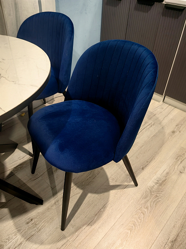 Стул на металлокаркасе Gabi dark beige / black / silver фото покупателя 631