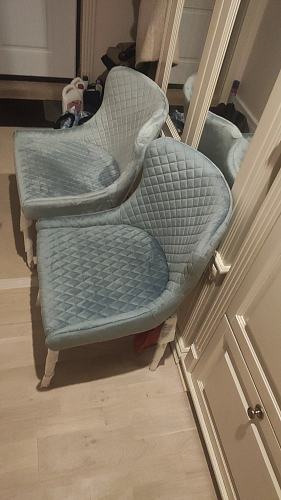 Стул на металлокаркасе Teo dark blue / black фото покупателя 4