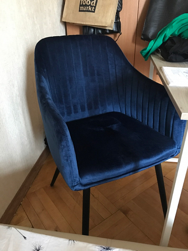 Стул на металлокаркасе Slam dark blue фото покупателя 20