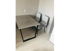 Стол Лота Лофт 140 25 мм черный матовый / бетон фото покупателя 658