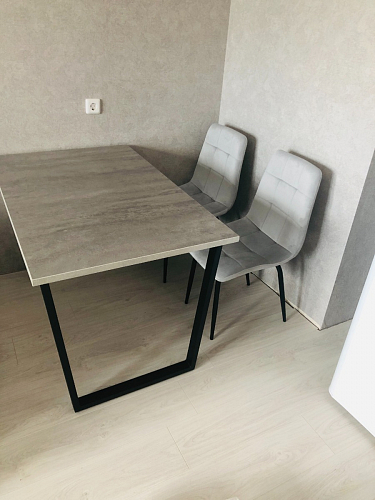 Стол Лота Лофт 140 25 мм черный матовый / бетон фото покупателя 658