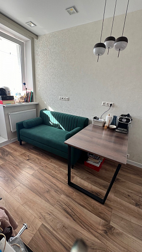 Стол Лота Лофт 140 25 мм черный матовый / бетон фото покупателя 757